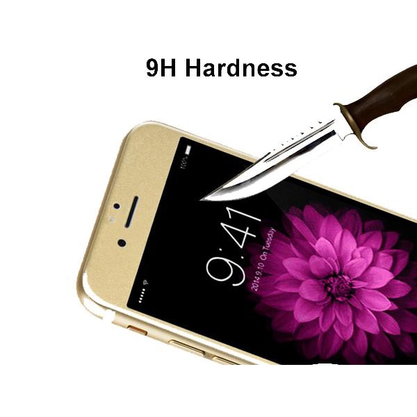 iPhone 6/6S Skærmbeskytter lavet af kulfiber HuTech Fullfit 3D Guld