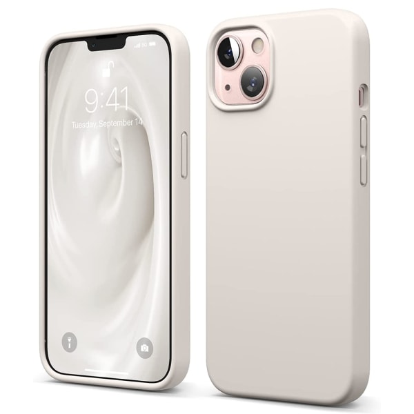iPhone 14 - Stilig beskyttende FLOVEME-deksel ljusgrå