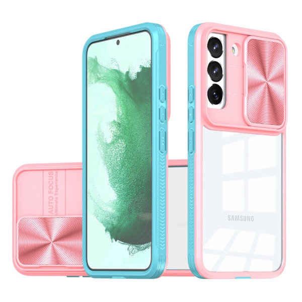 Samsung Galaxy S23 Plus - Stötdämpande Kameraskydd Skal Rosa/Grön