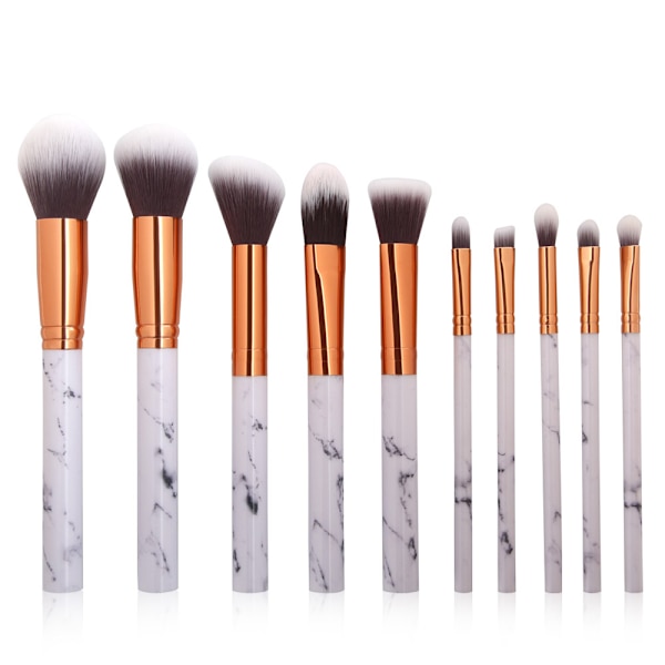 Patie-Minerals Sminkborstset med 10 borstar Rosa/Roséguld