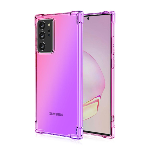 Samsung Galaxy Note 20 Ultra - Stöttåligt Stilsäkert Skal Blå/Rosa