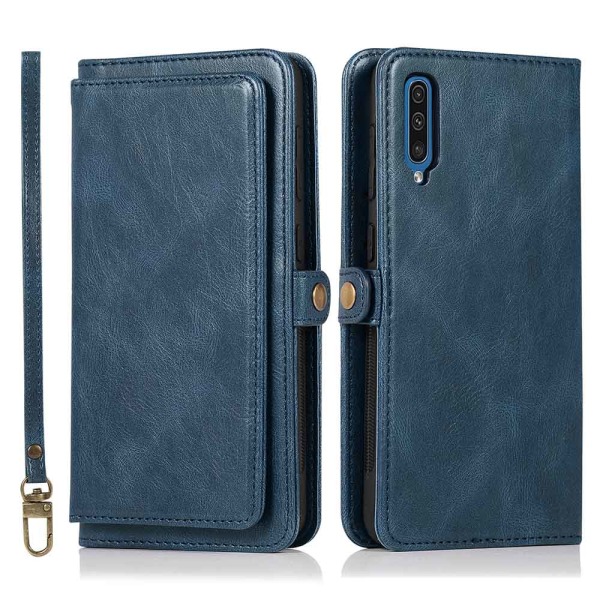 Samsung Galaxy A50 - Stilfuldt dual funktion pung etui Brun