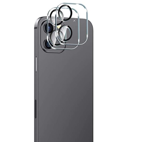 2-PACK iPhone 12 2.5D korkealaatuinen ultraohut kameran linssisuojus Transparent/Genomskinlig