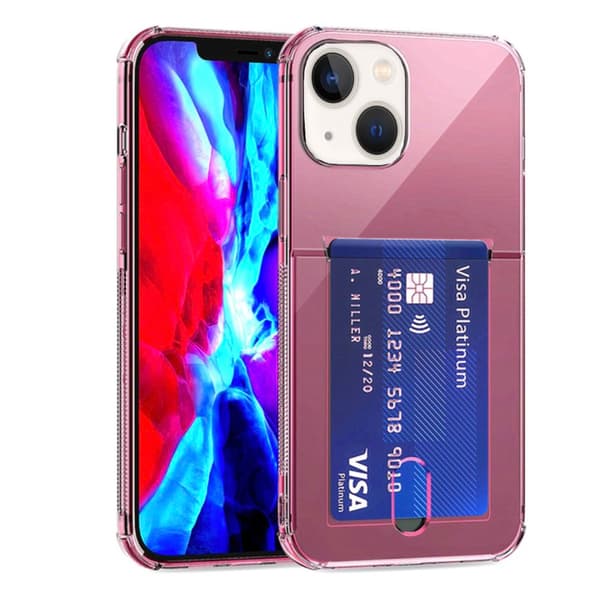 iPhone 13 Mini - Klassiskt Skyddsskal med Korthållare Blå
