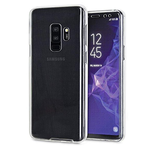 Samsung Galaxy S9+ Dubbelsidigt silikonfodral med TOUCHFUNKTION Guld