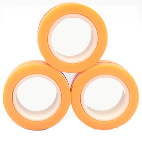 Fidget Toy Spinner Magnetiske Ringer Magiske Ringer Orange