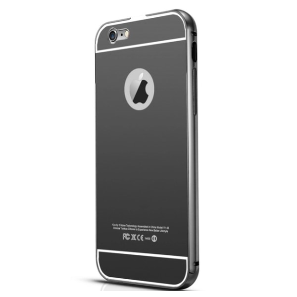 iPhone 6/6S - Elegant cover fra LEMAN (aluminiumsramme) Silver/Grå