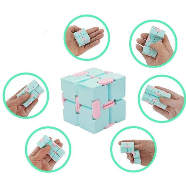 Fidget Toy / Infinity Cube Ångestlindrande Stresslindrande Gul