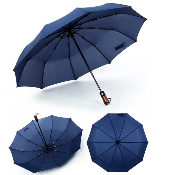 Genomtänkt Kraftfullt Paraply Mörkblå