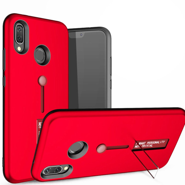 Huawei P20 Lite - Elegant beskyttelsesdeksel med silikonring Röd