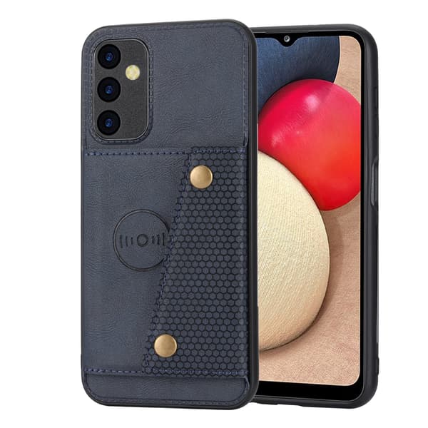 Lyxigt PC-läder Retro Flip Plånboksfodral för Galaxy A54 5G Svart