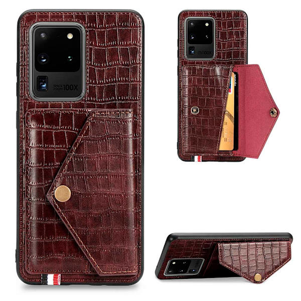 Praktiskt Skal med Kortfack - Samsung Galaxy S20 Ultra Blå