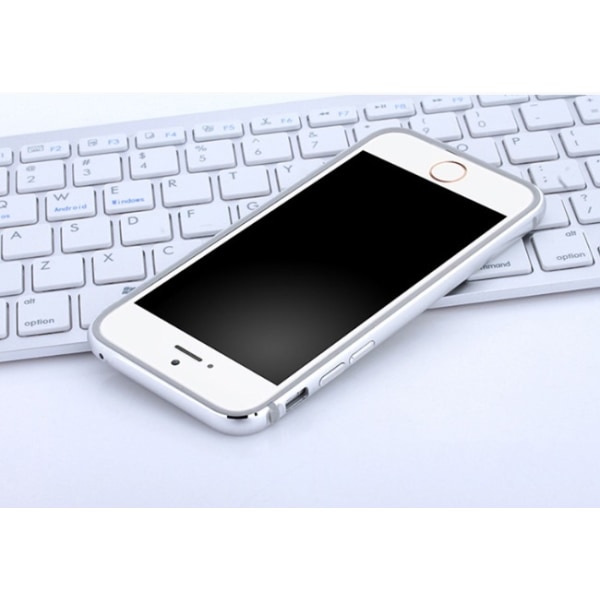 iPhone 7 PLUS - Stilig støtfanger i aluminium og silikon Silver