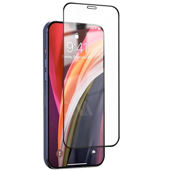 iPhone 12 Pro Max 5-PACK Näytönsuoja Hiilikuitu 9H 0,3mm Svart Svart