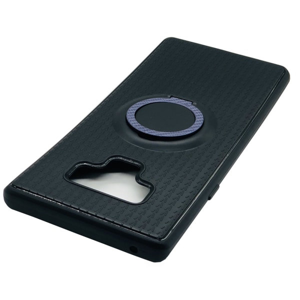Beskyttelsescover med ringholder i Carbon design - Samsung Galaxy Note 9 Röd
