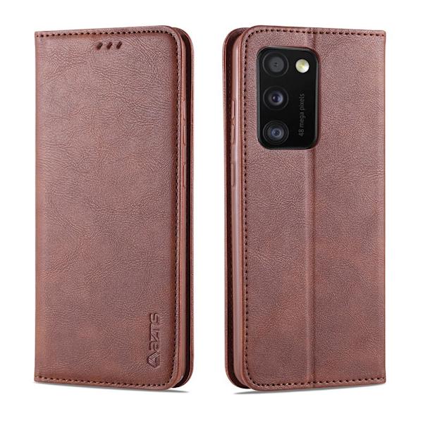 Praktiskt AZNS Plånboksfodral - Samsung Galaxy A41 Ljusbrun