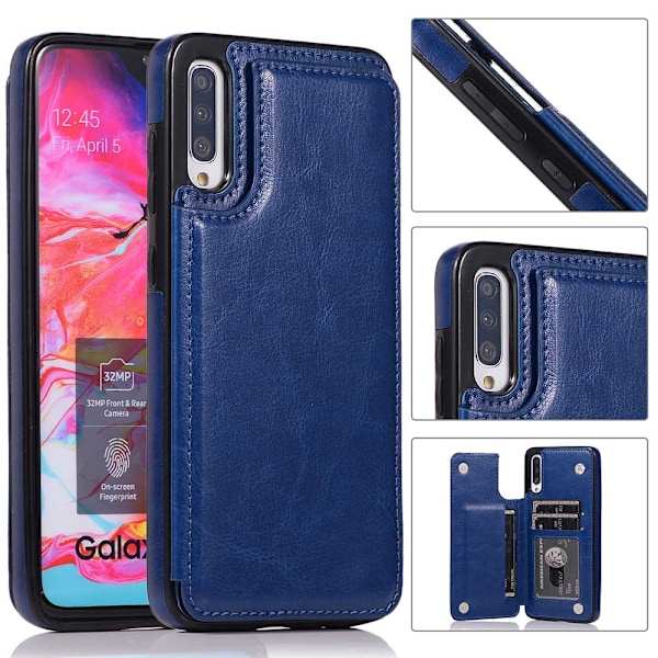 Samsung Galaxy A70 - Professionellt Nkobee Skal med Kortfack Brun