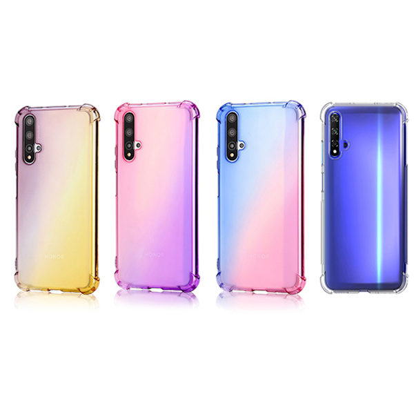 Huawei Nova 5T - Stilrent Skyddande Silikonskal (Floveme) Blå/Rosa