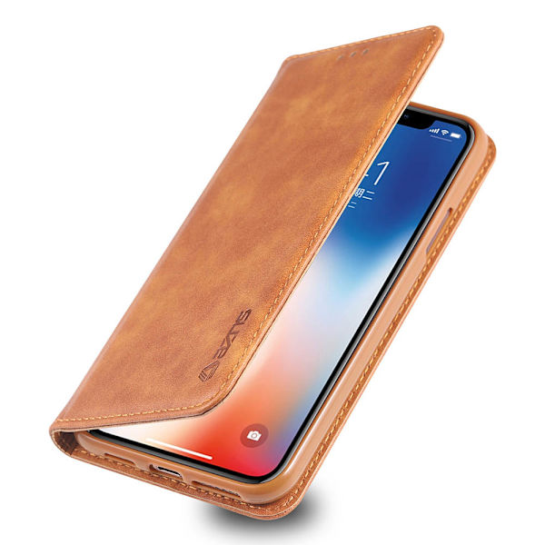 iPhone X/XS - Plånboksfodral Brun Brun