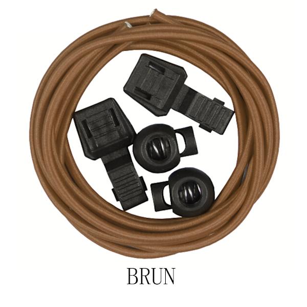 Joustavat kengännauhat (kestävät) 100 cm Brun