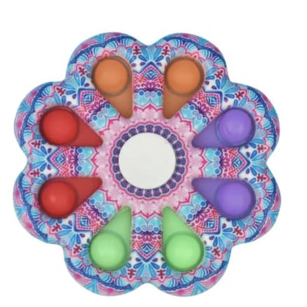 Slittålig Fidget Toy Simple Dimple Pop It Krysantemum