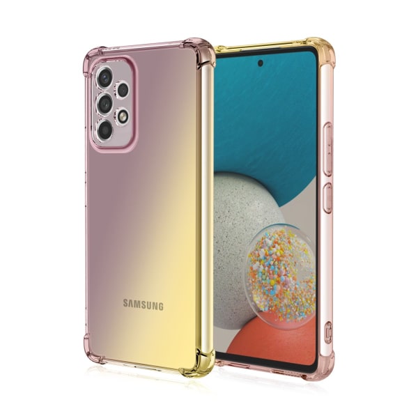 Samsung Galaxy A53 5G - Stilrent Skyddande Floveme Skal Svart/Guld
