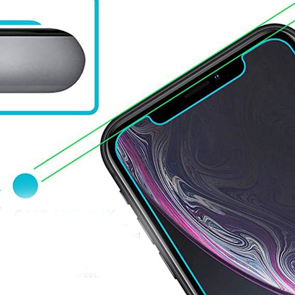 iPhone XR Skärmskydd Standard 9H 0,3mm HD-Clear Transparent/Genomskinlig
