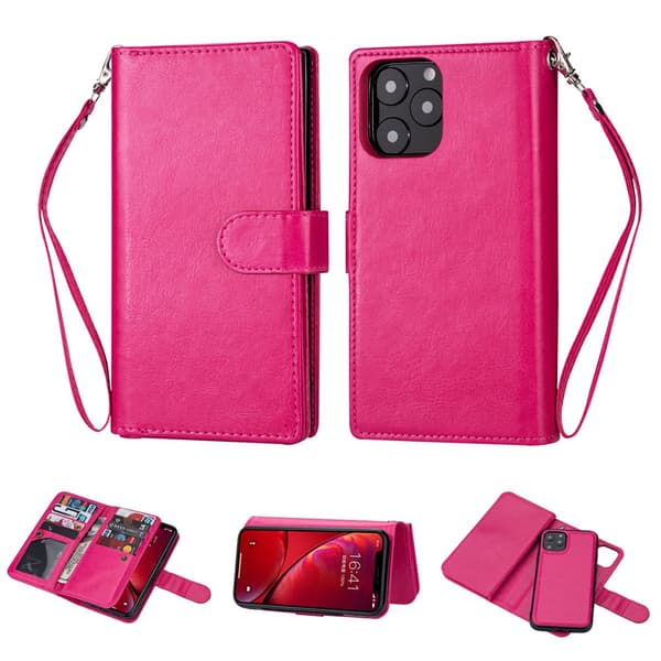 iPhone 13 Pro Max - Elegant, praktisk 9-korts pung-etui Brun