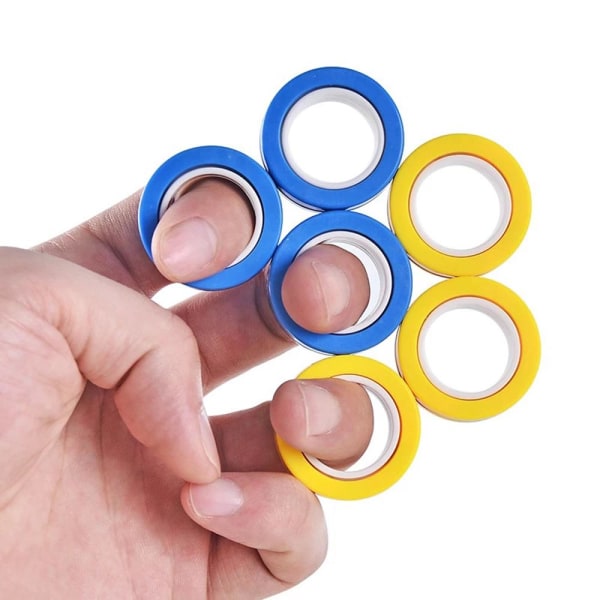 Fidget Toy Spinner Magnetiska Ringar Magic Rings Grön