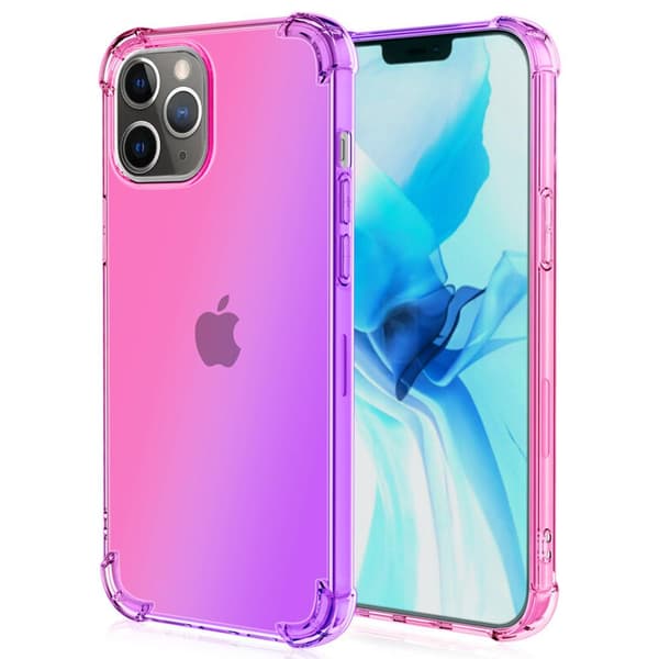 iPhone 13 Pro - Skyddande Silikonskal (FLOVEME) Blå/Rosa