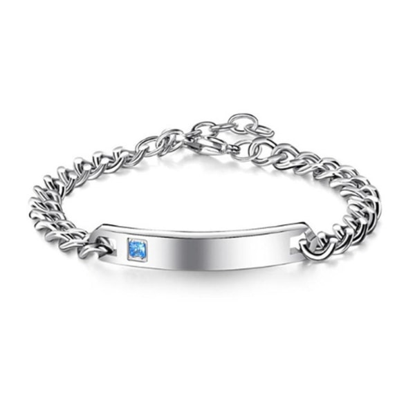 Elegant Bekvämt Par Armband Blå/Silver