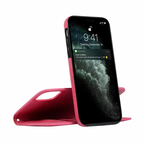 iPhone 13 Mini - Ammattimainen käytännöllinen LEMAN-lompakkokotelo Brun