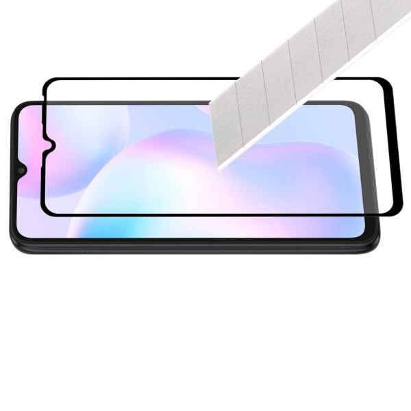 Täysi peittävä karkaistu lasi 2.5D näytönsuoja Redmi 9C NFC Transparent