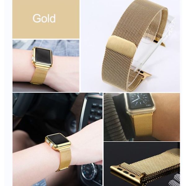 Apple Watch 42mm - Stilren stållänk Guld