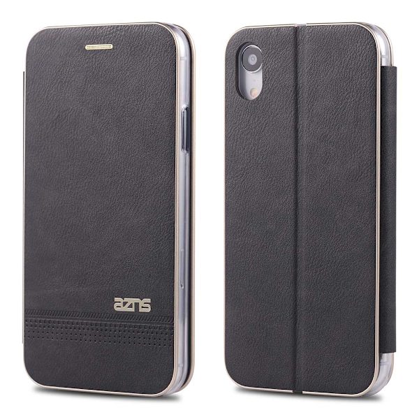 iPhone X/XS - Exklusivt Praktiskt Plånboksfodral (YAZUNSHI) Svart