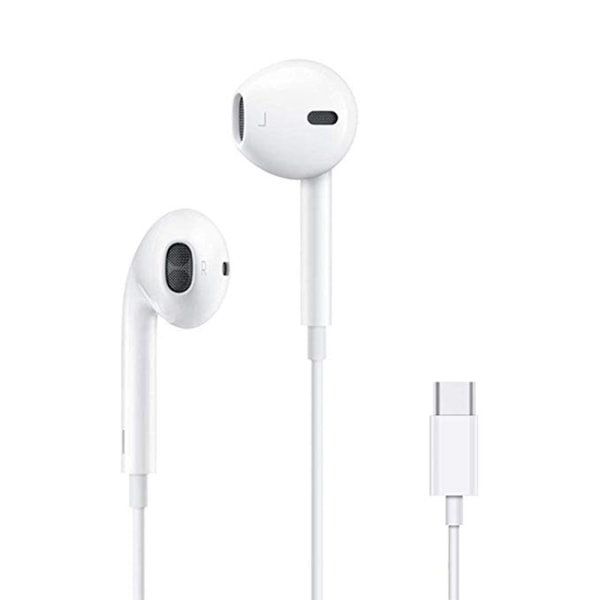 In-Ear TYPE-C -kuulokkeet Äänenvoimakkuuden säätö Sisäänrakennettu mikrofoni Vit