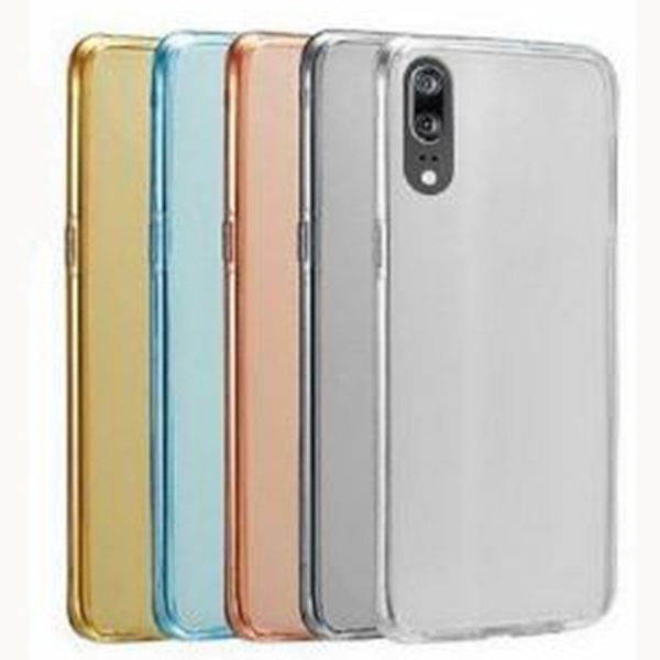 Huawei P20 Dubbelsidigt silikonfodral med TOUCHFUNKTION Guld