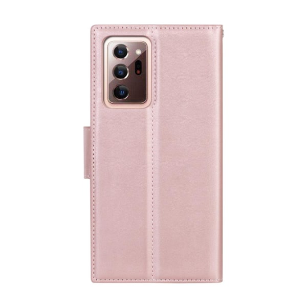Samsung Galaxy Note 20 Ultra - Elegant HANMAN Wallet etui Rosaröd