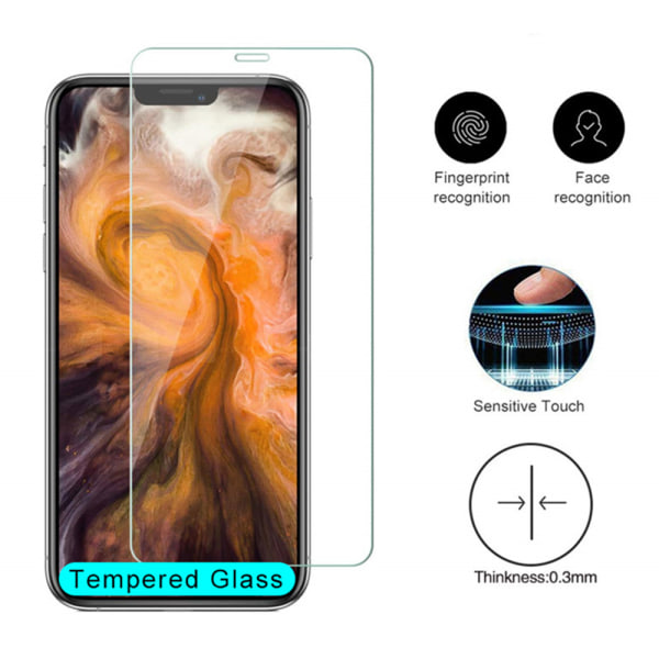 iPhone XS Max 2-PACK Full Clear 2.5D näytönsuoja 9H 0.3mm Transparent/Genomskinlig