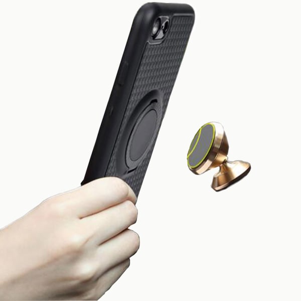 Smart silikondeksel med ringholder til iPhone XS Max Röd