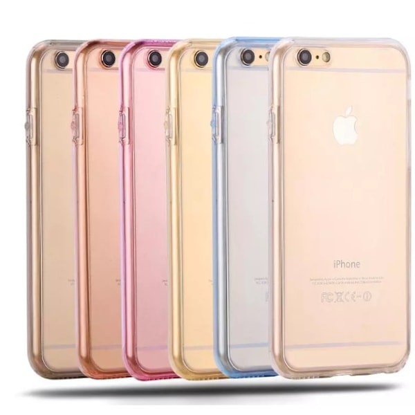 iPhone 6/6S Plus Dubbelt Silikonfodral med TOUCHFUNKTION Guld