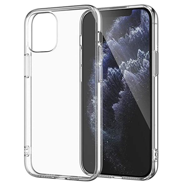 iPhone 12 Pro Max - Skyddande Silikonskal + Skärmskydd Transparent