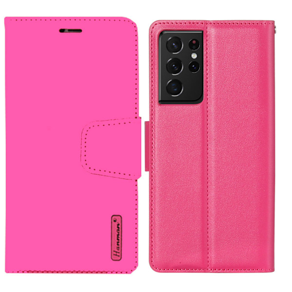 Samsung Galaxy S21 Ultra - Praktisk HANMAN Wallet etui Lila