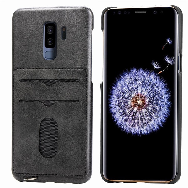 Samsung Galaxy S9 + - Stils�kert Vintage Skal med Korth�llare Ljusbrun