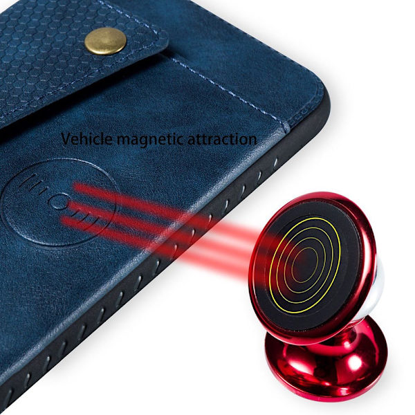 Skal med Kortfack - iPhone 7 Mörkblå