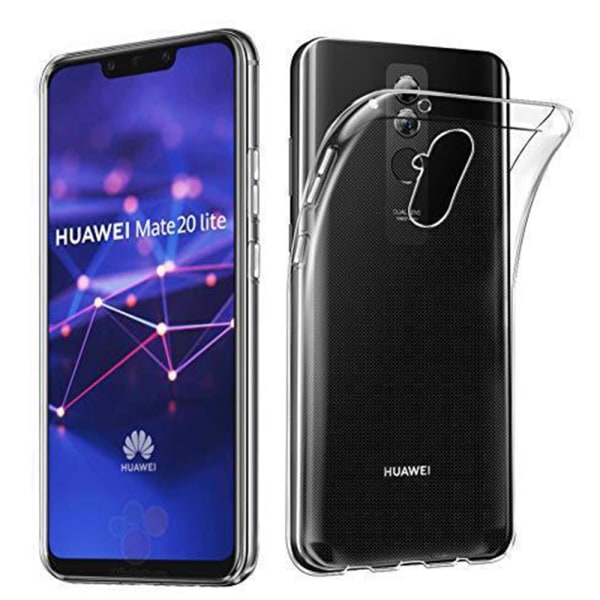 Huawei Mate 20 Lite - Smart beskyttelsescover i silikone fra FLOVEME Transparent/Genomskinlig