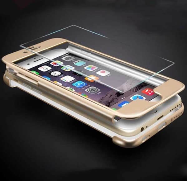 Praktiskt Skyddsfodral för iPhone 6/6S PLUS (Fram och bak) Silver