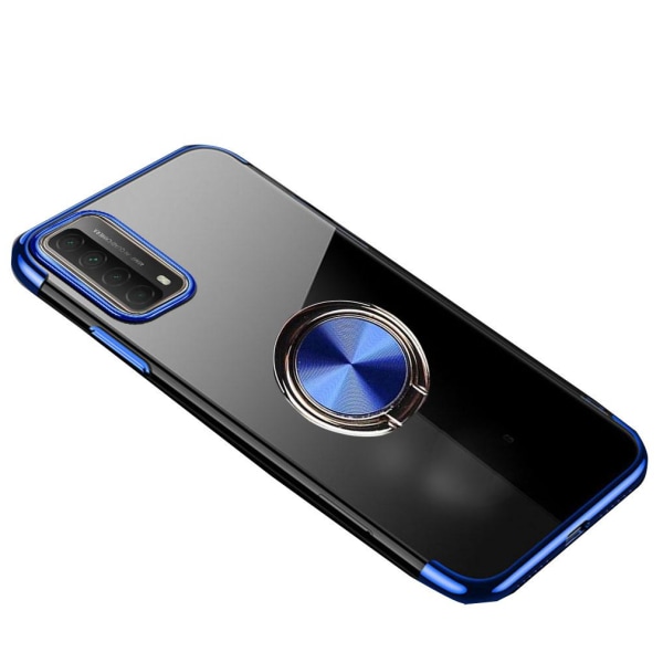 Huawei P Smart 2021 - Stilig praktisk deksel med ringholder Blå