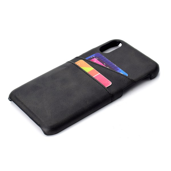 Skal med Korthållare i RETRO-Design för iPhone XS Max Svart