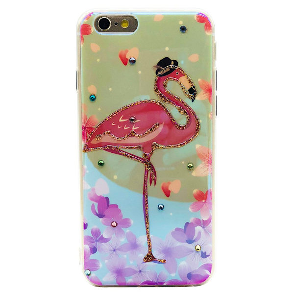 iPhone 6/6S - Silikonskal Holiday (Pink Flamingo)